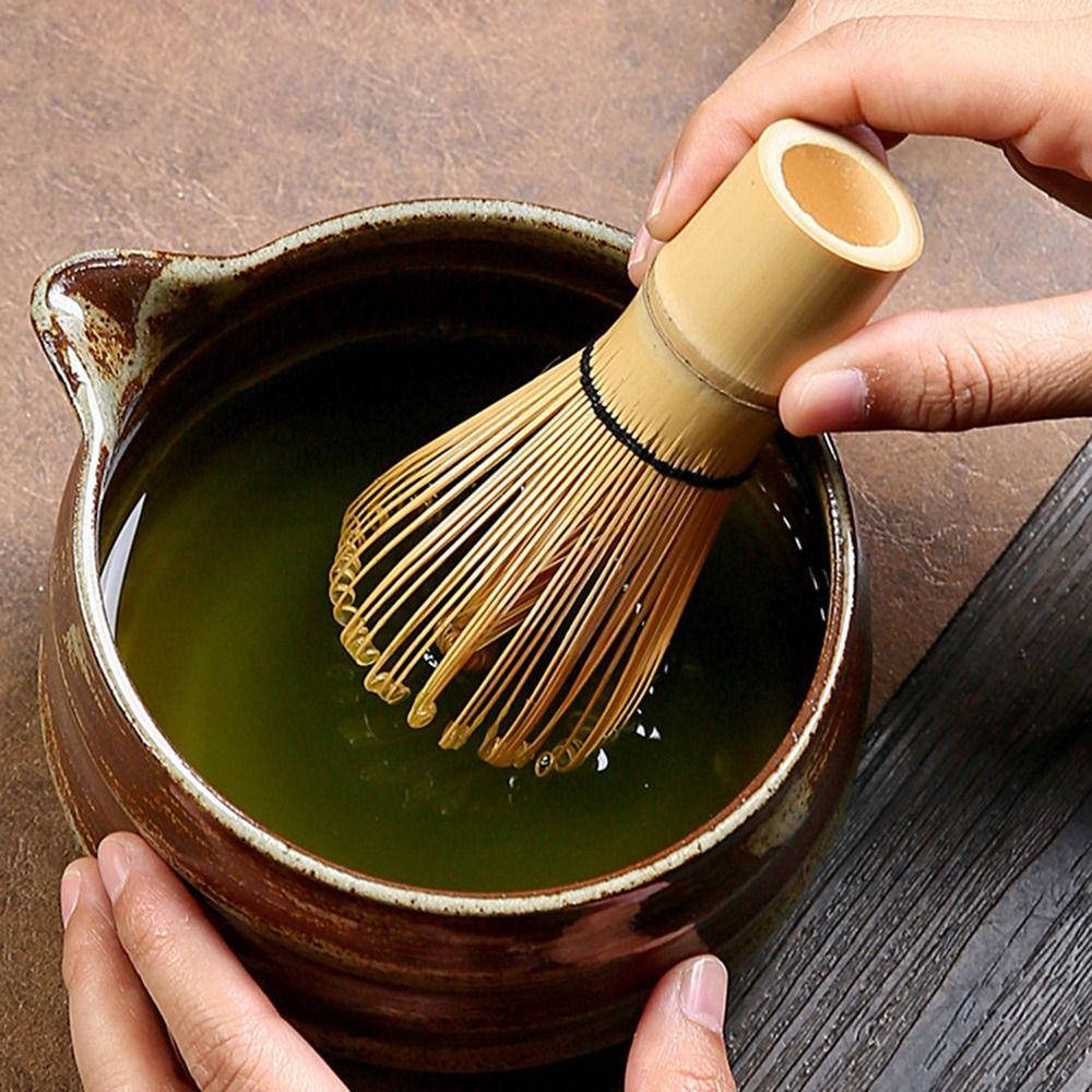 4PCS Food Grade Japanese Matcha Tea Set Bamboo Ceramic Japanese Chasen Matcha Whisk Set Stirring