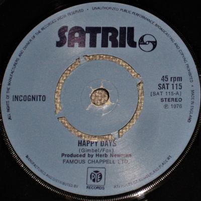 Пластинка 7 дюймов INCOGNITO (12) - Счастливые дни SAT115 Satril 1976 UK Jazz Б/у