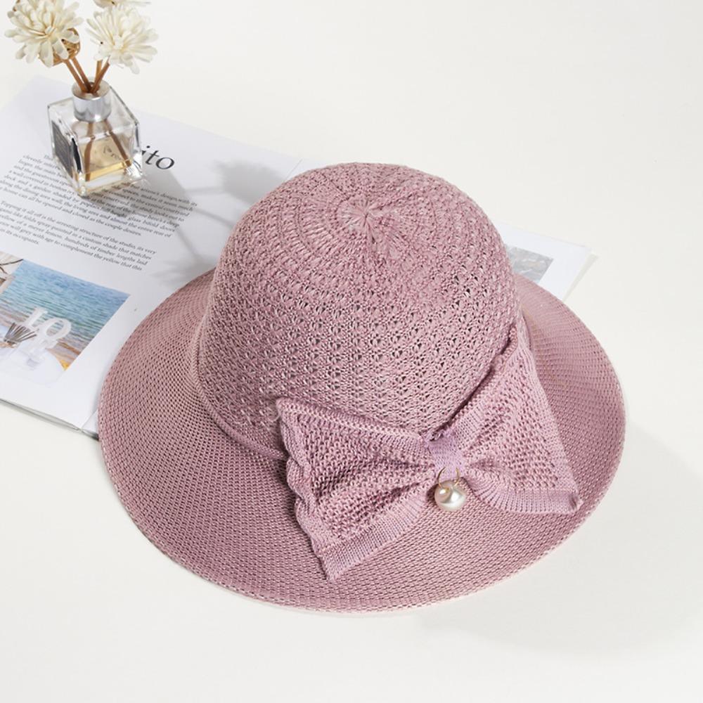 Breathable Big Brim Knit Sun Hats Big Brim Sun Hats Foldable Sunscreen Cap  Summer