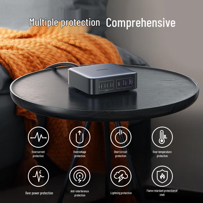 Ugreen 200 Вт GaN Многопортовое настольное быстрое зарядное устройство
