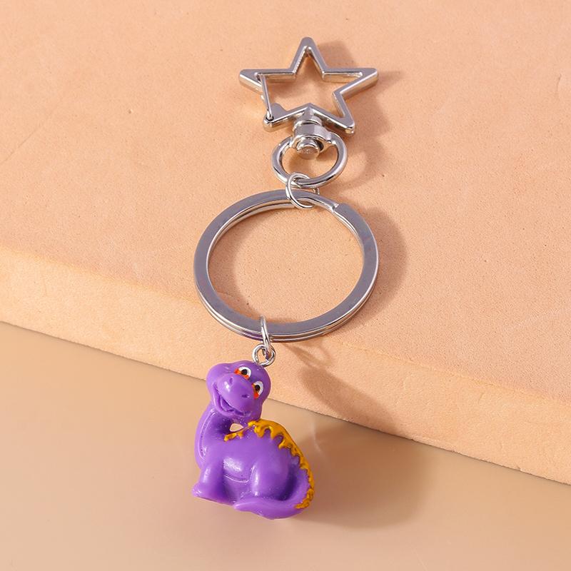 Cute Resin Cartoon 3D Elephant Keychain Animal Keyrings Pendants for Car Key Holder Handbag Decor Jewelry Gifts