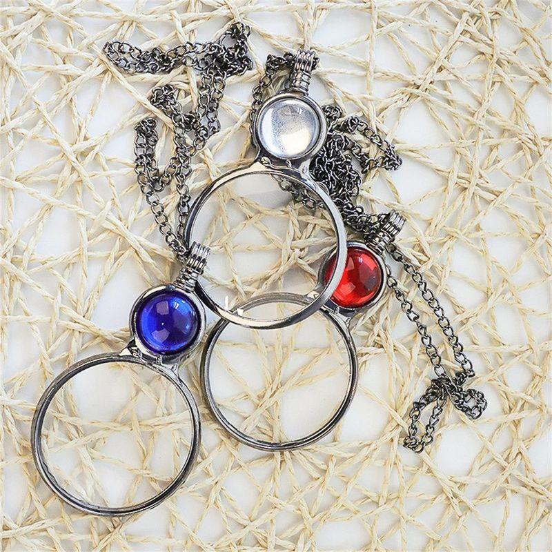 Alloy Multi-color optional 6x magnification Multipurpose Monolithic eyepiece Pendant Magnifying glass necklace Magnifier