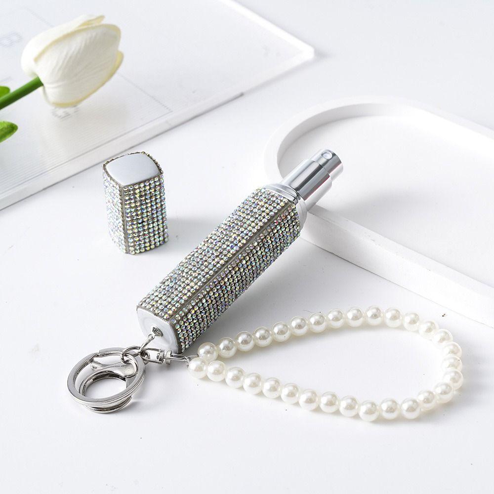 Bling Bling Perfume Bottle Refillable Rhinestone Spray Bottle Glitter Perfume Dispenser  Keychain
