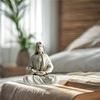 Meditating Jesus Figurine Decorative Traditional Xmas Collection 4.3x3.5inch
