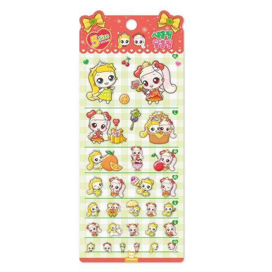 Catch Tiniping 5 Size Sticker Set of 7 Types (poshilping+hachuping+sharping+soft Pinging+cupping Merping+sour Comping Sweet Pinging+meringue Ping)