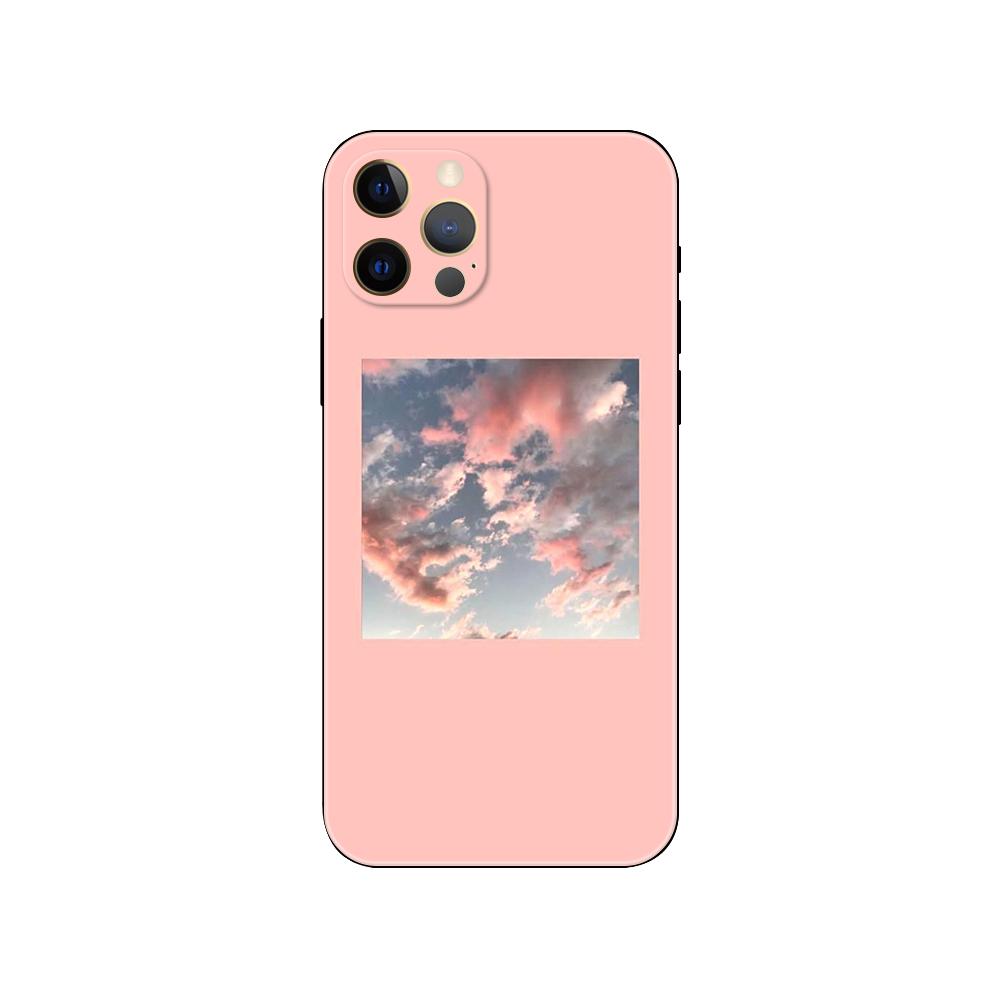Розовая эстетика Эстетичный чехол для телефона для iphone 5 5s 2020se 6 6s 7 8 plus x 10 XR XS 11 12 13 mini pro MAX черная задняя крышка из ТПУ