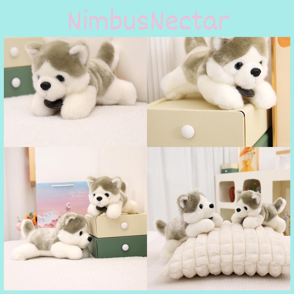 Adorable Plush Husky Dog Pillow Toy Soft Stuffed Animal Gift For Kids And Adults