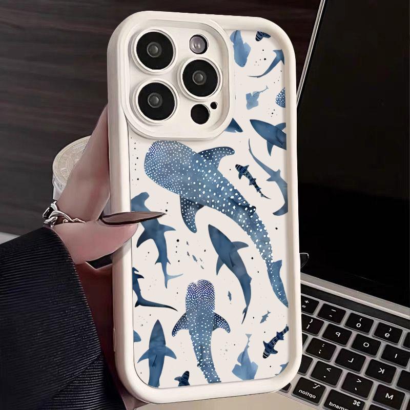 Для iPhone 16 Pro Max 16E 15 14 Pro 13 12 11 чехол с принтом китового дерева, противоударный мягкий защитный чехол для линз из ТПУ с матовым покрытием