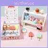 Wooden Simulation Ice Cream Store Shelves Children Toy Set For Playing Rol