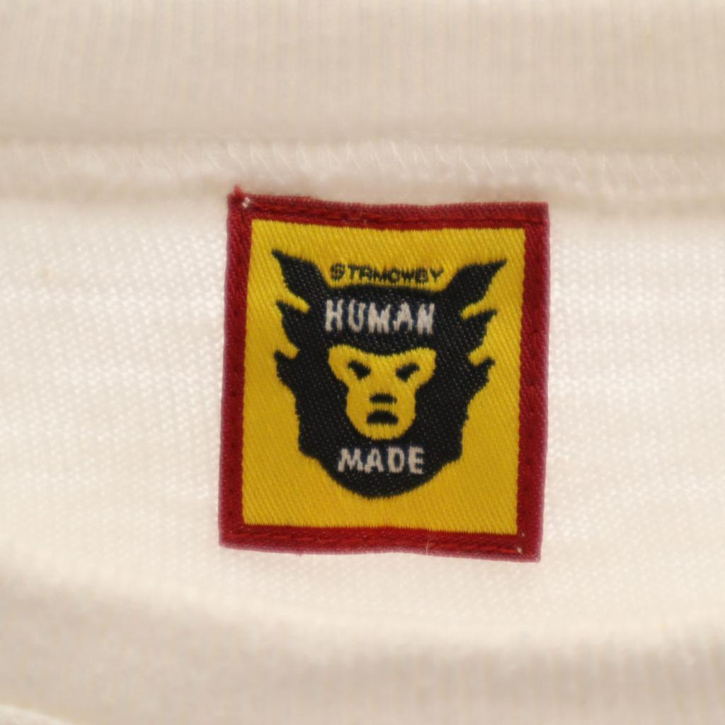 Human Made Сделано в Японии Футболка с коротким рукавом 2XL Белая Большой размер Мужская Б/у