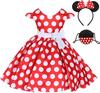[Formemory] Mouse Costume for Kids, Cosplay, Halloween, Christmas, Polka Dot Skirt, Dress, Bag, and Headband. 3-Piece Set. Great for Everyday Wear
