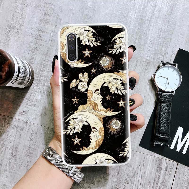 Забавный чехол для телефона Sun Moon Face для Xiaomi Redmi Note 10 9 8 11 Pro 11T 11S 10S 9S 9A 9C 9T 8T 8A 7 7A 5 Art Pattern Cover Coque