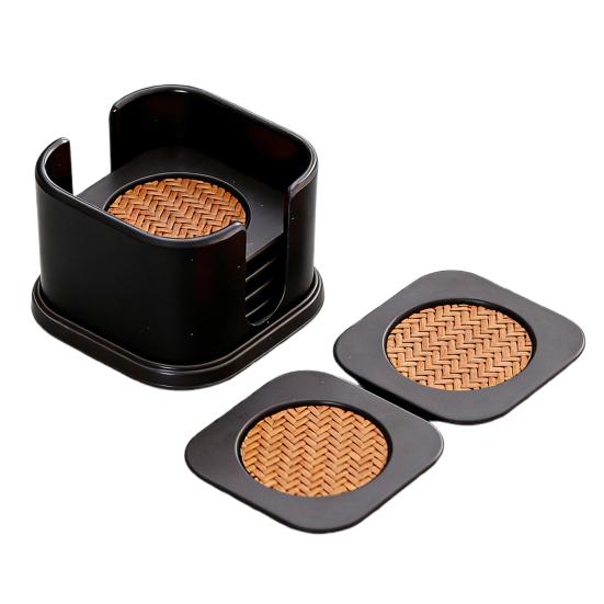 6 шт. Изолированные подставки Теплоизоляционная ротанговая подставка Защита от ожогов Нескользящие Квадратные Подставки для чайных чашек Многофункциональные Подставки для кофейного столика
