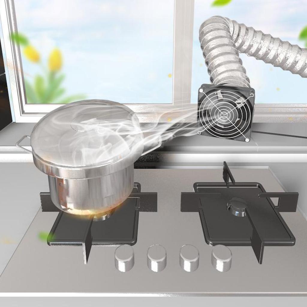 Высокомощный вытяжной вентилятор с алюминиевым воздуховодом AC220-240V 50/60Hz Входной вентилятор для ванной комнаты, кухни,