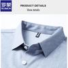 ROMON Men's Silk-Blend Ice Silk Short Sleeve Polo Shirt