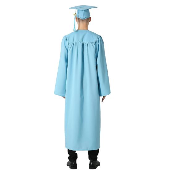 1 Set Unisex Graduation Robe Hat Set Front Zipper Loose Tassel 2024 Year Tag College Bachelor Doctor Master Graduation Ceremony Gown Cap Tassel Set