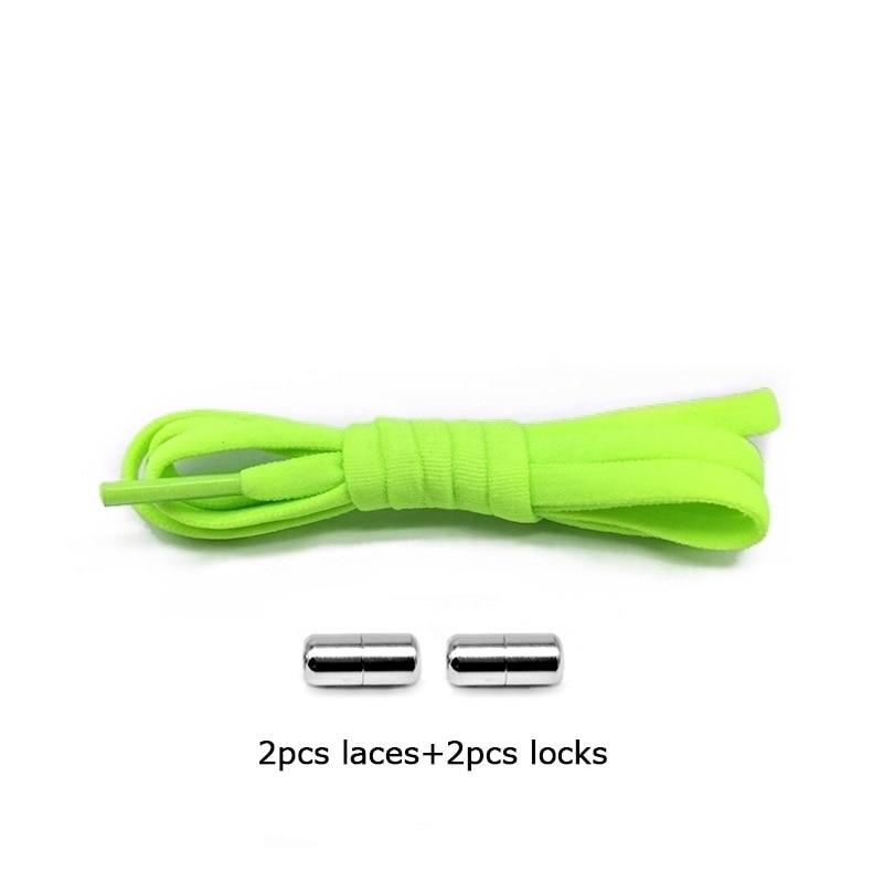 1 пара новых шнурков без завязок для детей и взрослых, ленивые шнурки для женщин и мужчин, эластичные шнурки для обуви с металлическим замком, кроссовки, шнурки для обуви
