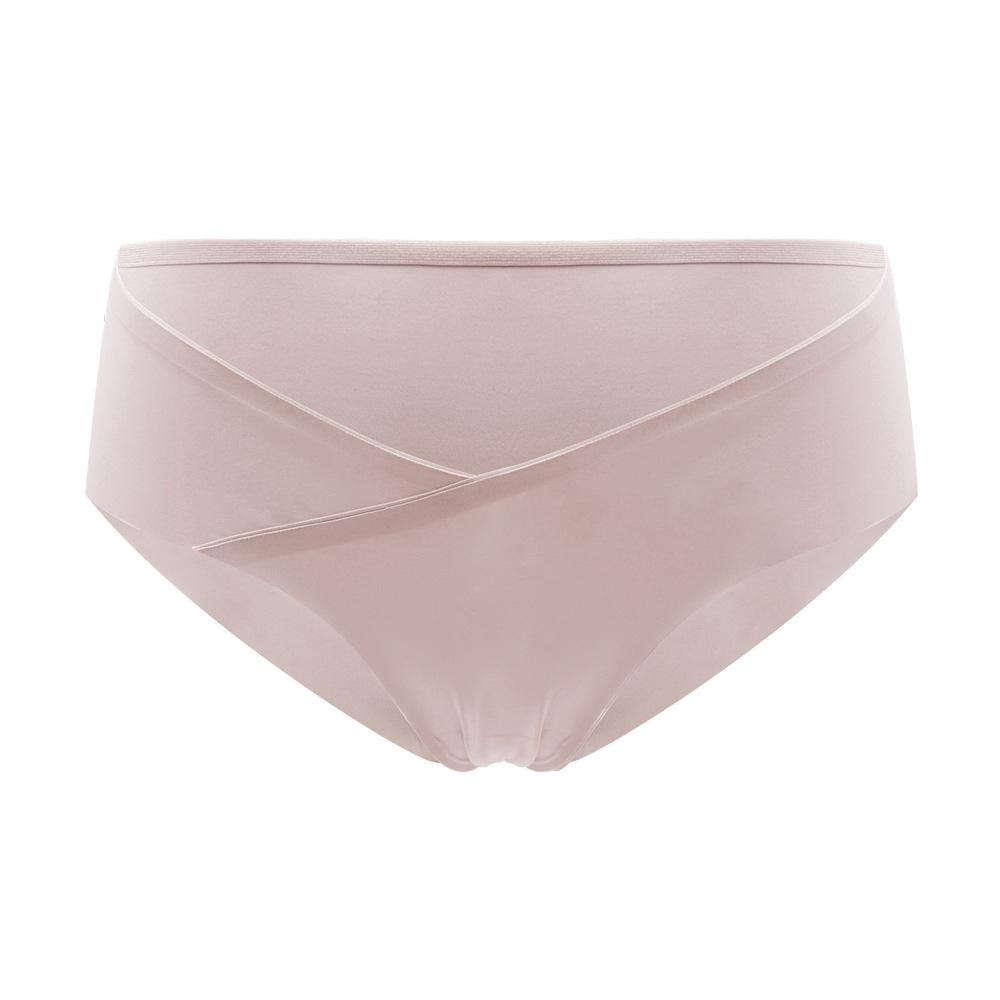 Нижнее белье для беременных женщин с эффектом подтяжки бедер, женское, антибактериальное, с V-образным вырезом, бесшовное, с низкой талией, с треугольными чашечками, большого размера