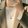 2022 Kpop винтажное колье с подвеской в ​​виде сердца, цепочка и ожерелье для женщин, готическое серебряное ожерелье с цепочкой для свитера Egirl Collier Femme, ювелирные изделия