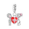 Серебро 925 Пробы Красная Серия Кот Божья Коровка Карп Кои Сердце Формы Шармы Бусины Для Женщин Подходят к Браслету DIY Украшения Подарки