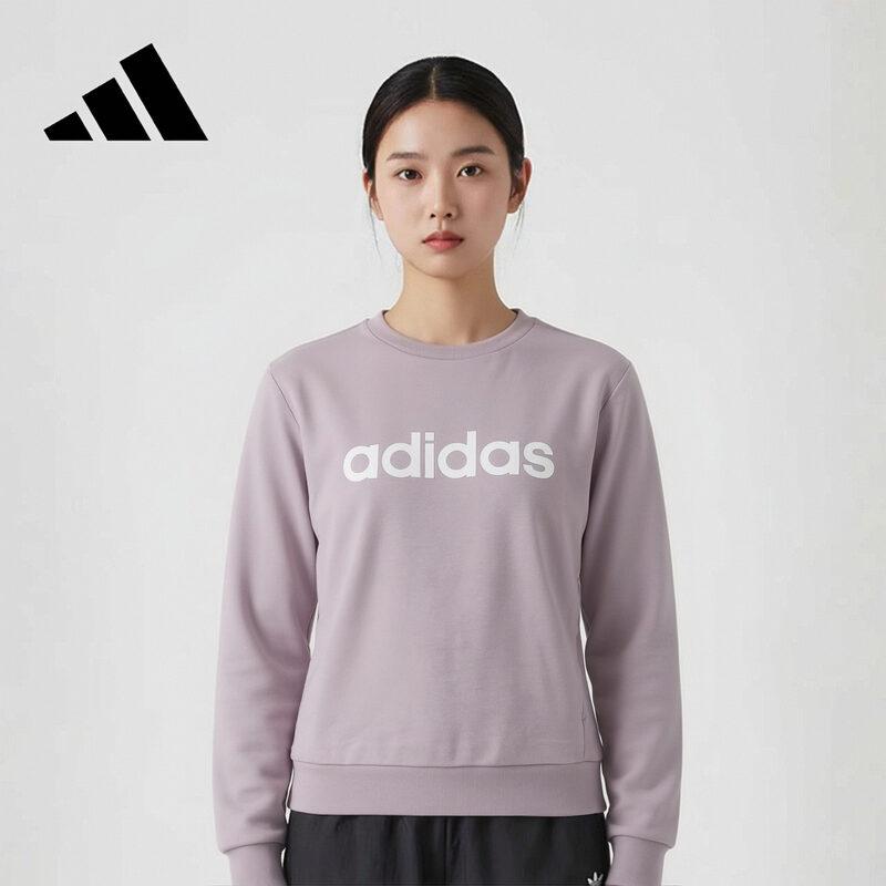 adidas Женская модная вязаная толстовка с круглым вырезом