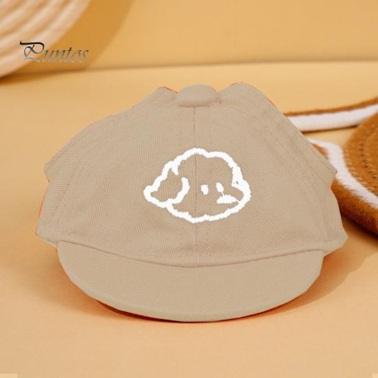 Защитная шляпа от солнца для собак с отверстиями для ушей Бейсбольная кепка для собак Холщовая шляпа для домашних животных Кепка с козырьком для домашних животных для фотографий Косплей вечеринок