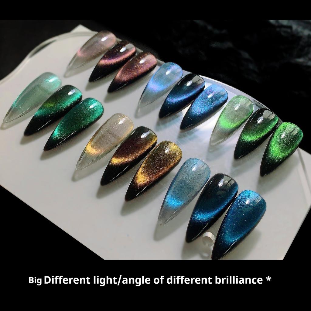 Популярный новый клей для лака для ногтей, умный радужный клей «кошачий глаз», клей для ногтей, цветной клей для фототерапии «кошачий глаз»