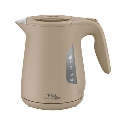 Электрический чайник Tefal 1,2 л, большая емкость, герметичная крышка с замком, модель "Justin Lock Cafe au Lait", конструкция с низким уровнем пара, коричневый KO5902JPA