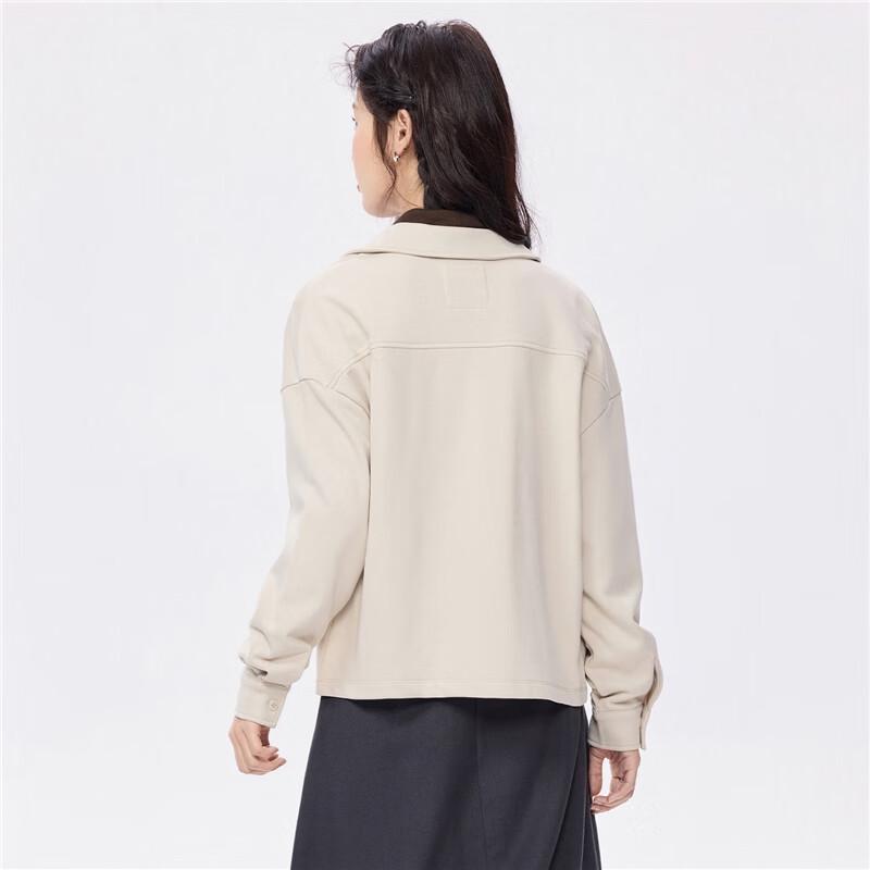 Женский кардиган Giordano с коротким воротником и двумя карманами свободного кроя