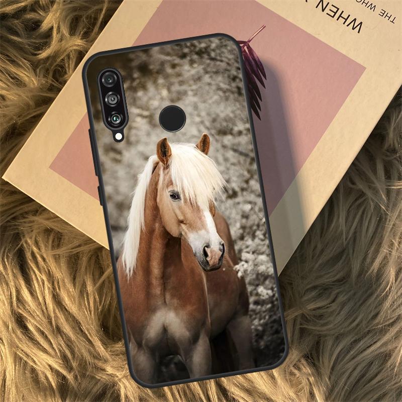 Чехол Animal Steed Horse для Huawei Nova 11i 12i 3i 7i 8i 9 10 SE Y60 Y61 Y70 Y72 Y73 Y90 Y91 P20 P30 P40 Lite