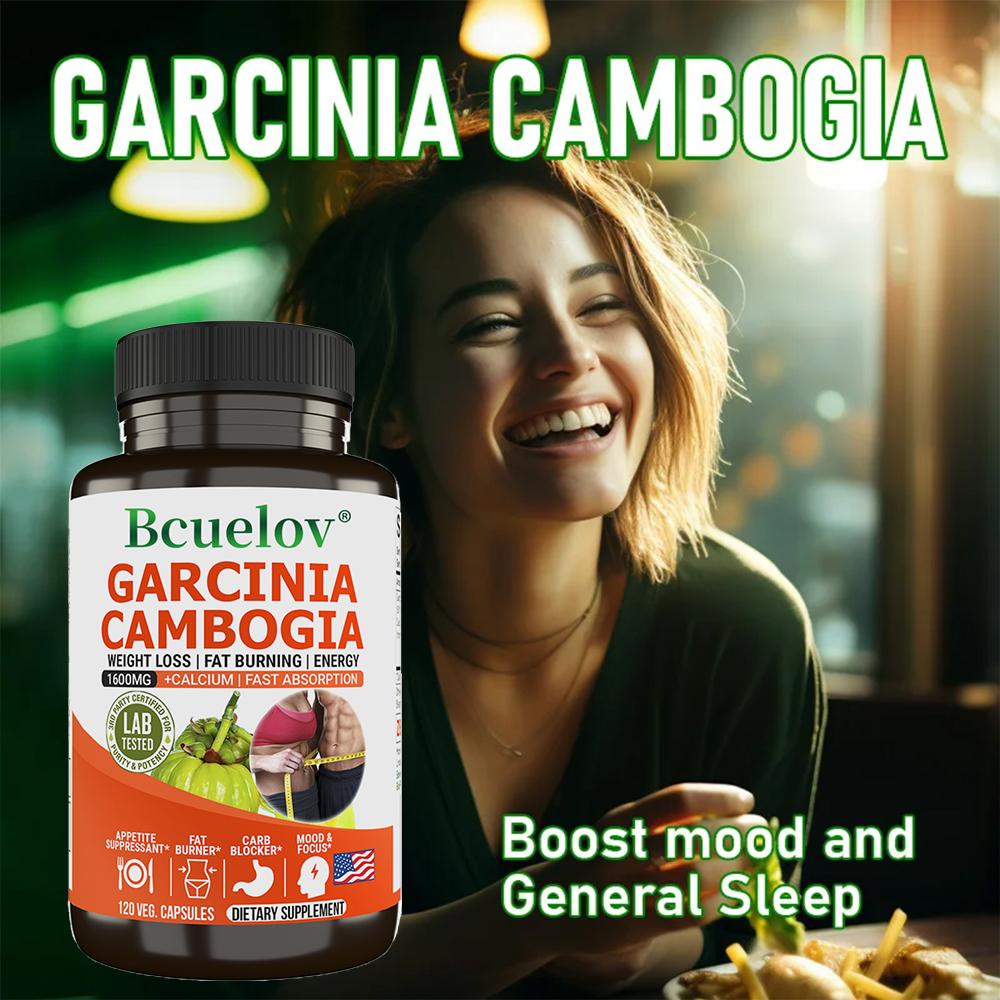 Garcinia Cambogia 1600mg, 120 Veg Capsules Premium Formula for Metabolic Support