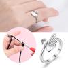 Swan Sewing Accessories Adjustable Finger Wear Thimble Ring Yarn Guides Knitting Loop Crochet Ring