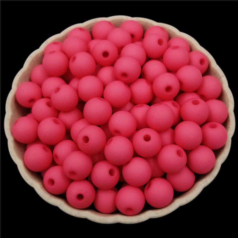 100 шт. 8 мм DIY бусины сплошной цвет объемные акриловые матовые бусины цветные многоцветные акриловые матовые бусины свободные бусины украшение для скрапбукинга изготовление поделок