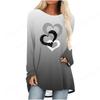 2025 Love Heart 3D Print Long Sleeve T Shirt Women Fashion Crewneck Long Tunic Tops Women T Shirt T Shirt Feminino