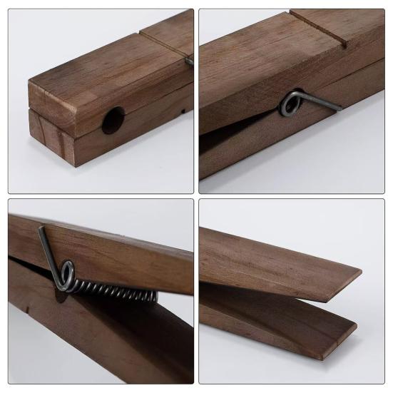 Зажим для банного полотенца Деревянная прищепка Форма Вешалка для полотенца Деревенская Настенная Декоративная вешалка для ванной комнаты Прачечной Полотенца Одежды