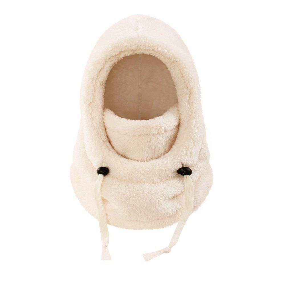 Hood Children Windproof Cap Solid Color Ski Mask Hat Simple Plush Balaclava Hat Boy