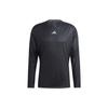 Solid Color Crew Neck Long Sleeve T-Shirt Men Tops Black HS7495