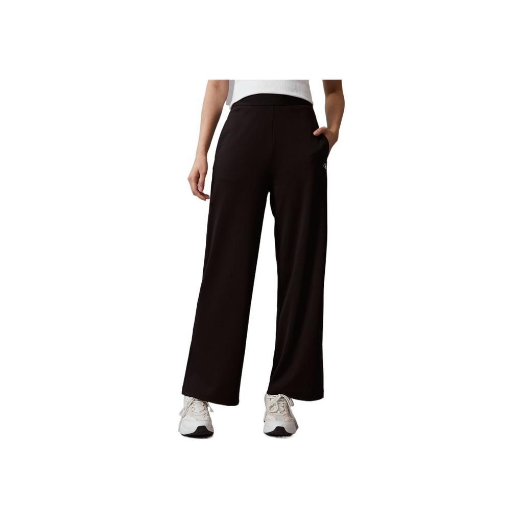 Calvin Klein Commuter Elastic Waist Simple Letter Knit Casual Pants Women Pants Space-Black J223488