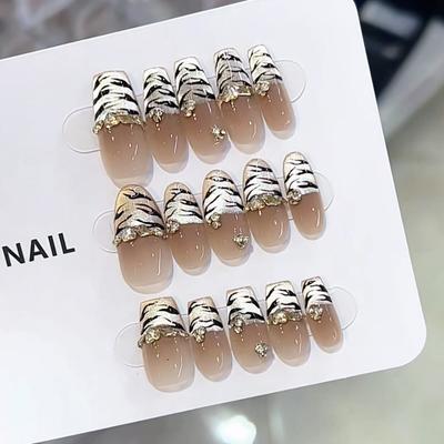 Чисто ручная работа Фототерапевтические пластины для ногтей Накладные ногти Кошачий глаз на кончики пальцев Готовый продукт Многоразовые накладки для ногтей