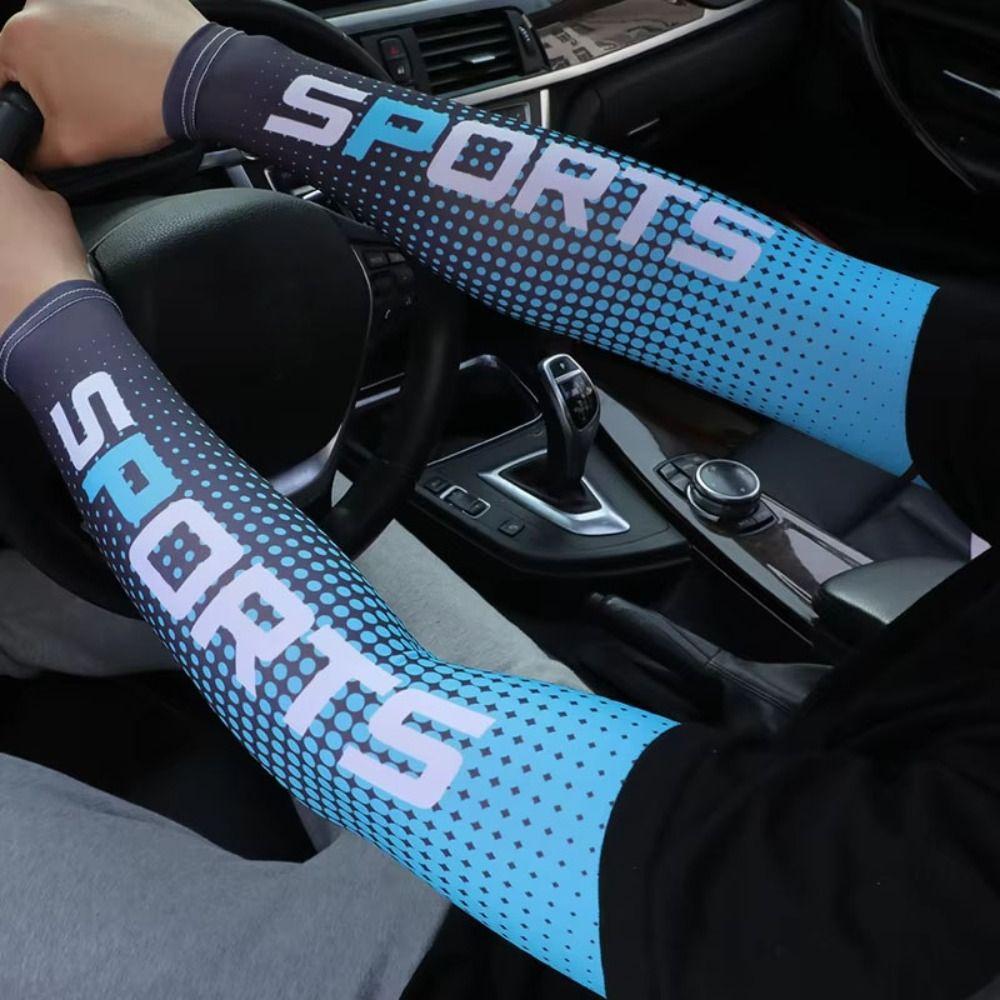 Long Arm Sleeve and Mask Suit Sunscreen Hand Protector Cover Breathable Ice Silk Sleeves Men