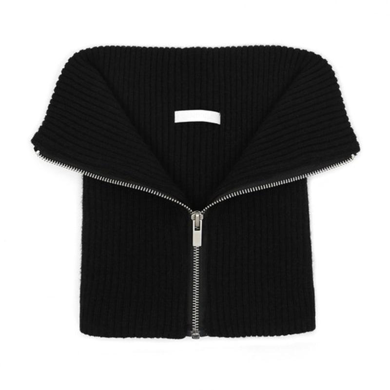 UNDERCONTROL STUDIO ДЛИННЫЙ БАФ / КАШЕМИР с добавлением / В рубчик / МТ ЧЕРНЫЙ