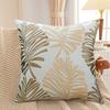 Декоративная наволочка со потайной молнией. Мягкая износостойкая моющаяся квадратная наволочка с принтом пальмовых листьев. Наволочка для спальни.