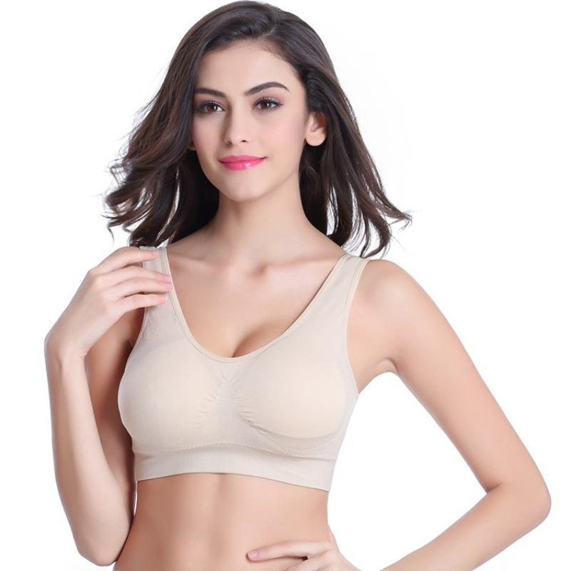 Plus Size Seamless Wireless One Piece Thin Shaping Sports Yoga Bra For Women