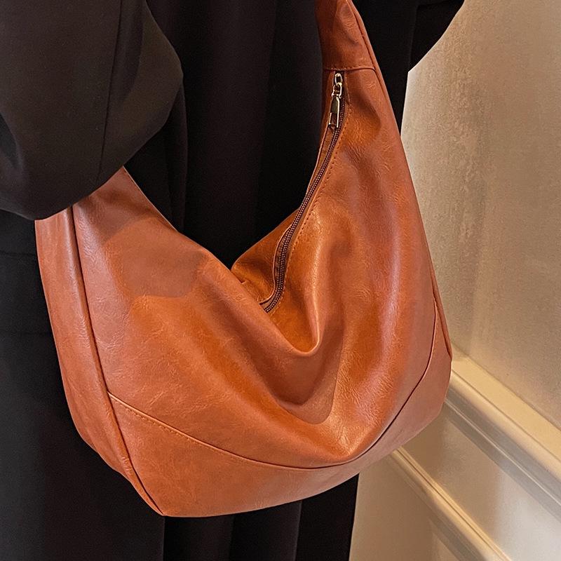 Повседневная большая вместимость однотонная весенняя новая модная новая ретро простая сумка-тоут через плечо с пельменями