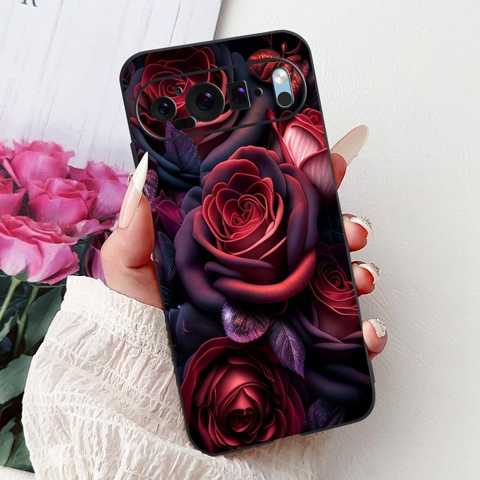 Чехол для Google Pixel 9 Pro Чехол Pixel9A Цветы Расписной Чехол Мягкий Силиконовый Чехол для Телефона Для Google Pixel 9A Pixel9 Pro Корпус