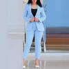 Женский двубортный костюмный комплект с брюками облегающего кроя, профессиональный блейзер и брюки