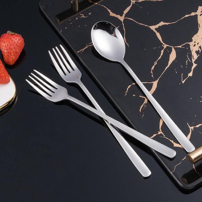 HANYANG 316 Ложка и вилка из нержавеющей стали Товары для дома Удлиненная ручка Маленькая ложка для супа Перемешивание Десертная вилка Ужин Суповая ложка