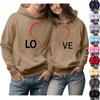 Men's Round Neck Long Sleeve Top Valentine's Day Printed Pullover Couple Sweatshirt