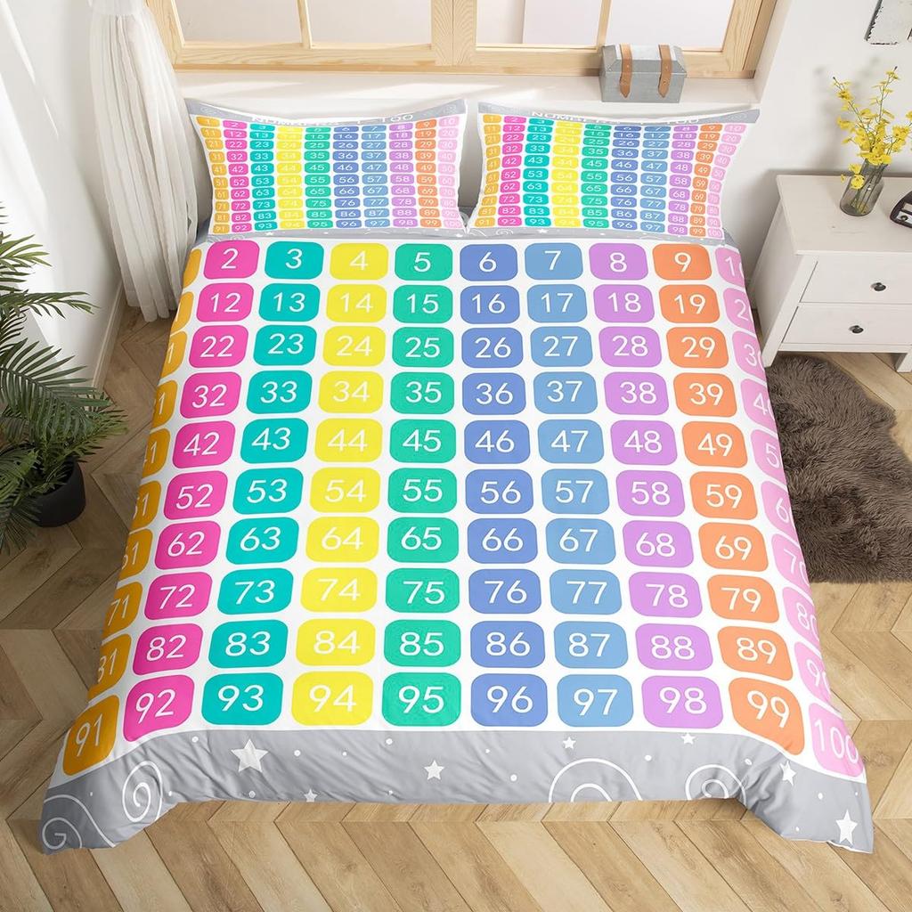 Космическая планета галактика пододеяльник Твин Кинг Детский мультяшный постельный комплект ABC Алфавит Обучение Покрывало с 2 наволочками