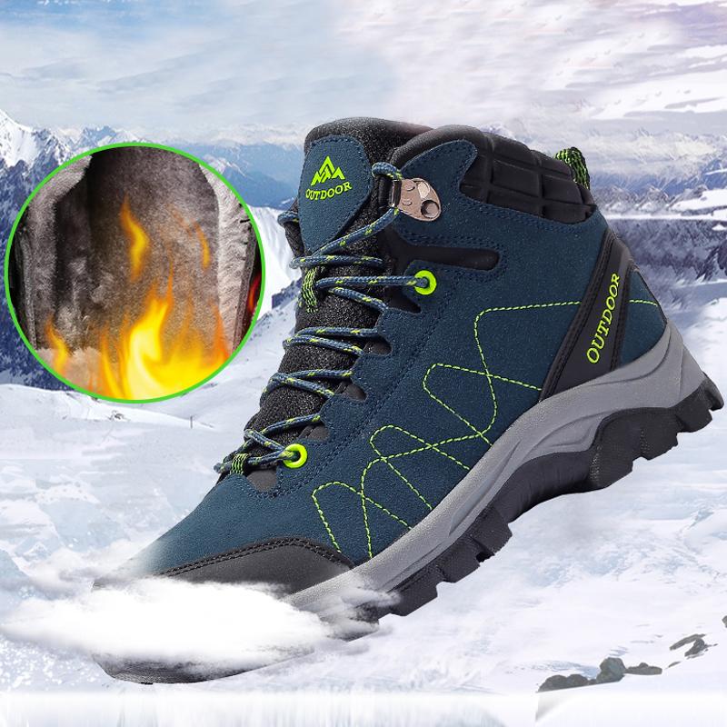 36-46 Пара Модные Плюс Бархатные Теплые Высокие Ботинки Из Хлопка Зимние Ботинки Обувь Для Похода На Открытом Воздухе